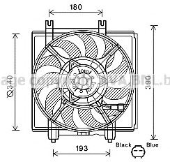 AVA QUALITY COOLING su7515 -  Вентилятор, охлаждение двигателя